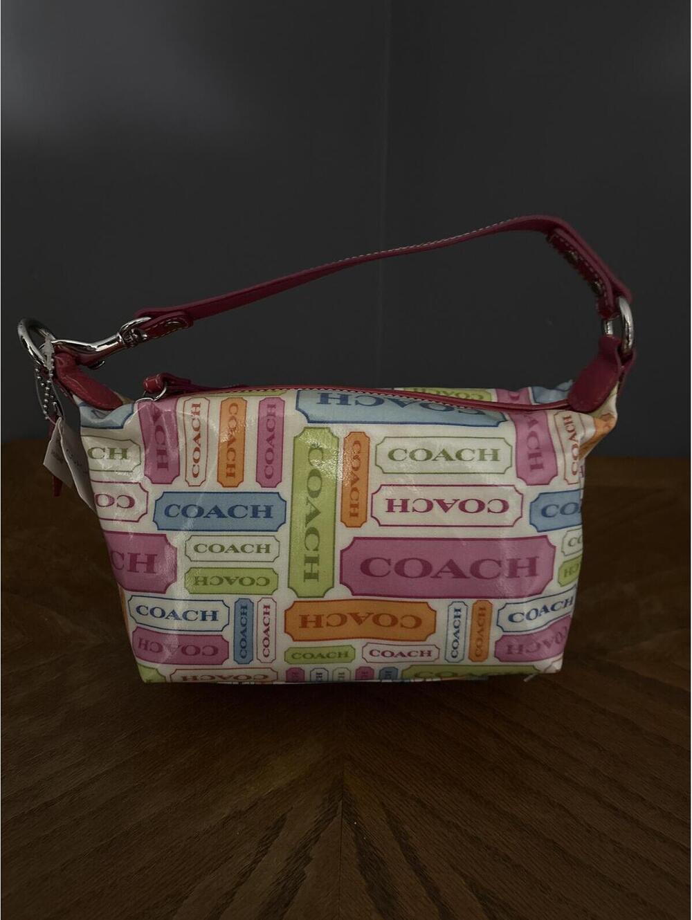Coach Bonnie Heritage Ticket Print Pouch Bag F41811 NWT 2009
